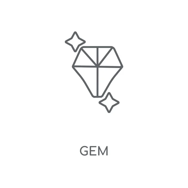 Στολίδι Γραμμική Εικονίδιο Gem Προμελέτη Σύμβολο Κτυπήματος Λεπτή Στοιχεία Γραφικών — Διανυσματικό Αρχείο