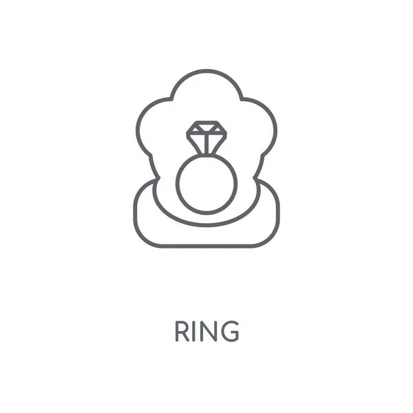 Ring Lineares Symbol Ring Konzept Strich Symbol Design Dünne Grafische — Stockvektor