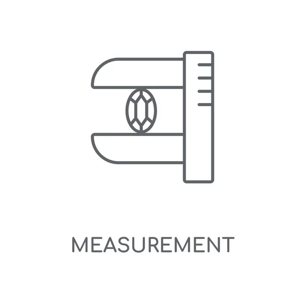 Icono Lineal Medición Concepto Medición Diseño Símbolo Carrera Elementos Gráficos — Archivo Imágenes Vectoriales