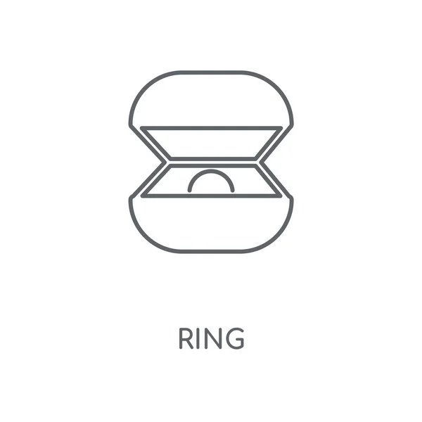 Pierścień Liniowy Ikona Ring Symbol Koncepcja Obrysu Cienkich Elementów Graficznych — Wektor stockowy