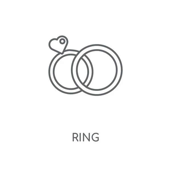 Ring Lineares Symbol Ring Konzept Strich Symbol Design Dünne Grafische — Stockvektor