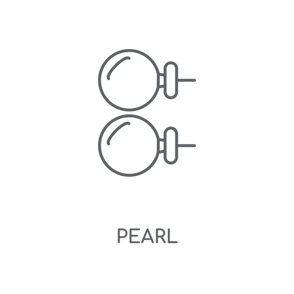 Ícone Linear Pérola Projeto Símbolo Curso Conceito Pérola Elementos Gráficos —  Vetores de Stock