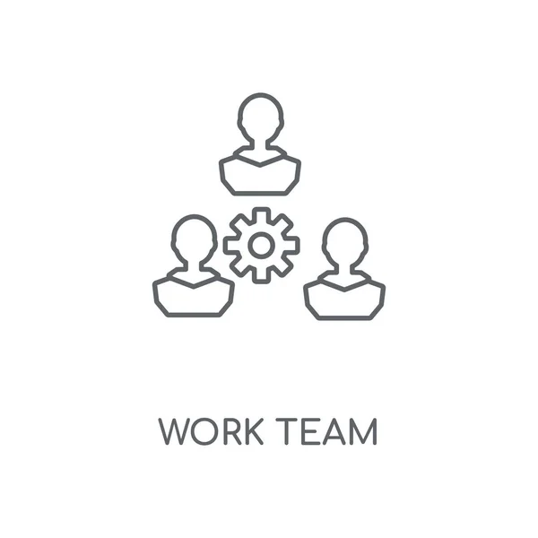 Γραμμική Εικονίδιο Ομάδας Εργασίας Εργασία Σχεδιασμού Σύμβολο Κτυπήματος Έννοια Ομάδα — Διανυσματικό Αρχείο