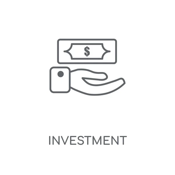 Icono Lineal Inversión Concepto Inversión Trazo Símbolo Diseño Elementos Gráficos — Archivo Imágenes Vectoriales