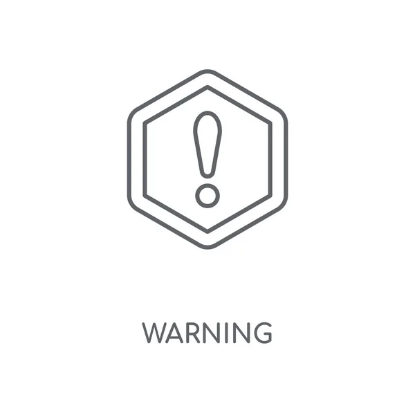 Warning Linear Icon Warning Concept Stroke Symbol Design Thin Graphic — Stock Vector