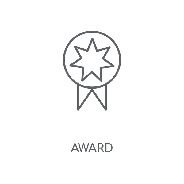 Award linear icon. Award concept stroke symbol design. Thin graphic elements vector illustration, outline pattern on a white background, eps 10.