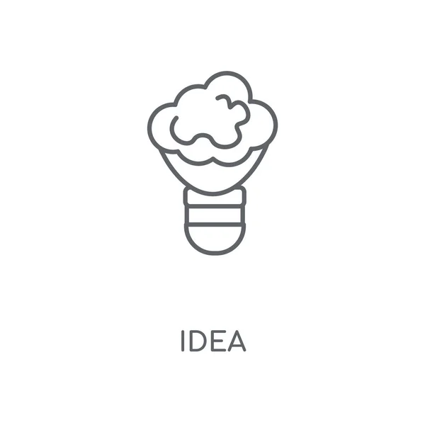 Idea Icono Lineal Idea Concepto Trazo Símbolo Diseño Elementos Gráficos — Vector de stock