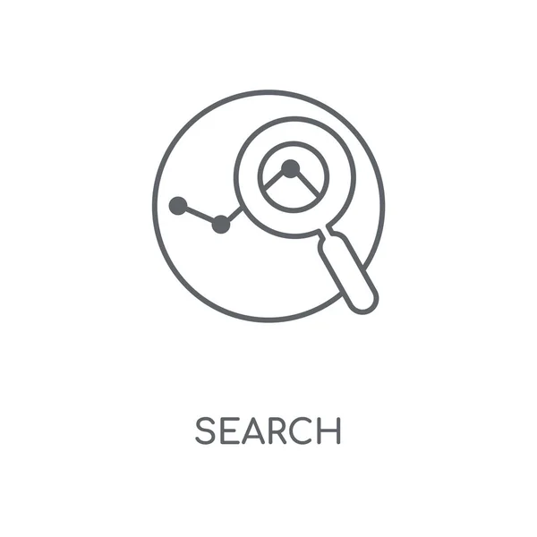 Search Linear Icon Search Concept Stroke Symbol Design Thin Graphic — Stock Vector
