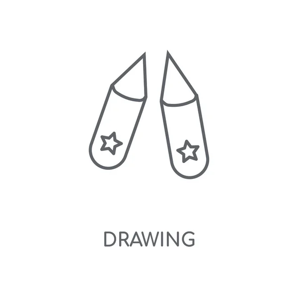 Icono Lineal Dibujo Diseño Símbolo Trazo Concepto Dibujo Elementos Gráficos — Vector de stock