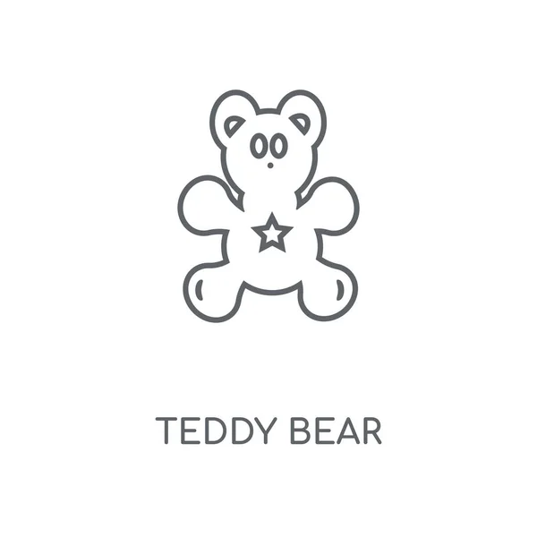 Icona Lineare Teddy Bear Teddy Bear Concetto Ictus Simbolo Design — Vettoriale Stock