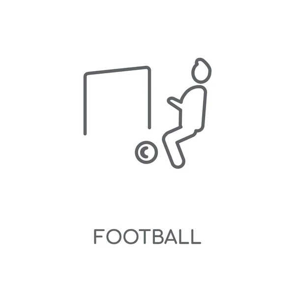Ícone Linear Futebol Design Símbolo Curso Conceito Futebol Elementos Gráficos — Vetor de Stock