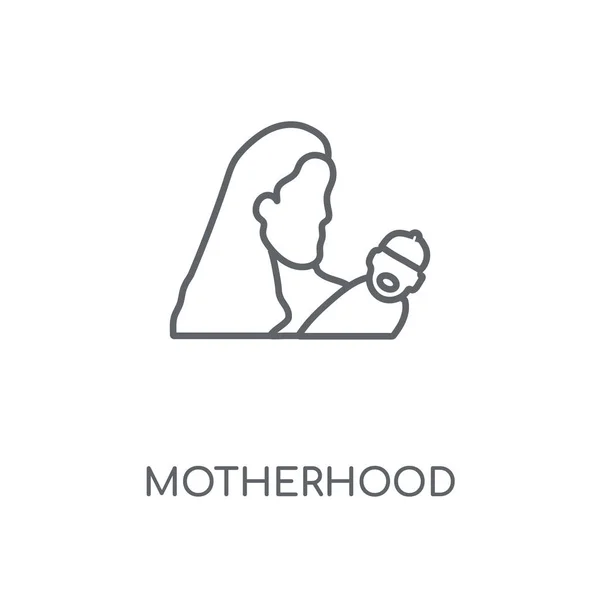 Motherhood Linear Icon Motherhood Concept Stroke Symbol Design Thin Graphic — Stock Vector