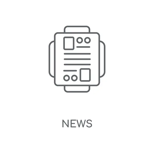 Nachrichten Lineares Symbol News Concept Stroke Symbol Design Dünne Grafische — Stockvektor