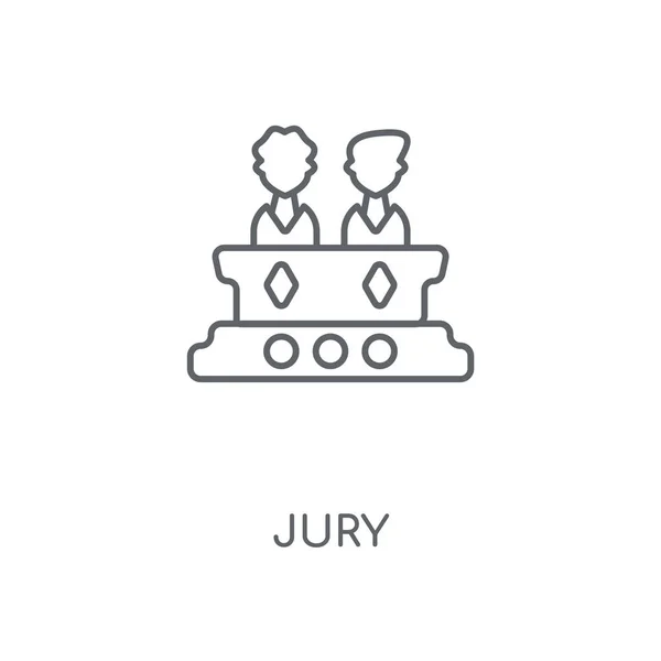 Icône Linéaire Jury Concept Jury Conception Symbole Course Illustration Vectorielle — Image vectorielle