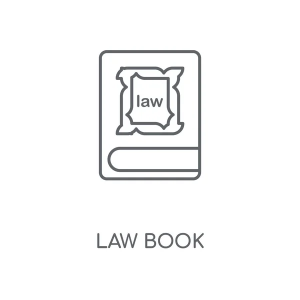 Rechtsbuch Lineares Symbol Gesetzesbuch Konzept Strich Symbol Design Dünne Grafische — Stockvektor
