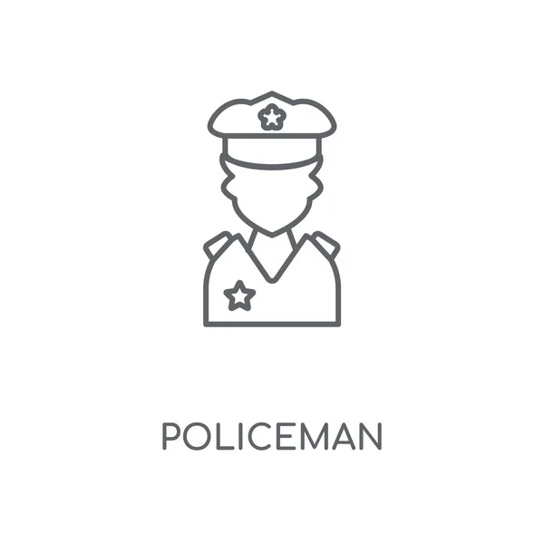 Ícone Linear Polícia Concepção Policial Design Símbolo Acidente Vascular Cerebral — Vetor de Stock