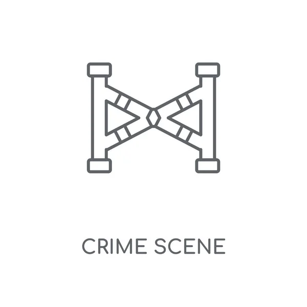 Icône Linéaire Scène Crime Concept Scène Crime Conception Symbole Avc — Image vectorielle