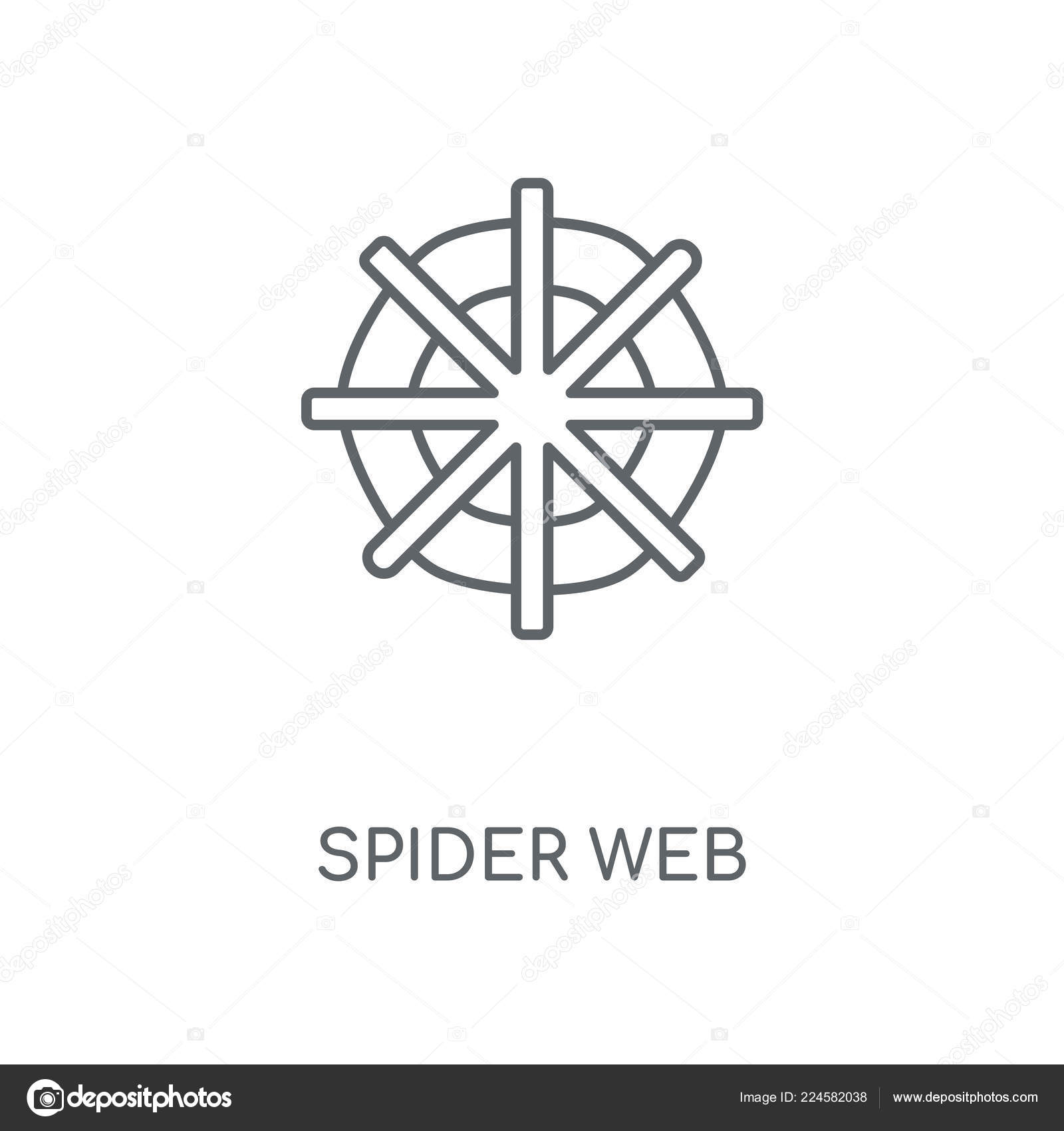 Spider Web Linear Icon Spider Web Concept Stroke Symbol Design Vector Image By C Mmvector Vector Stock 224582038