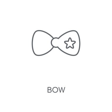 Yay lineer simgesi. Kavramı kontur sembolü tasarım yay. İnce grafik öğeleri illüstrasyon, beyaz bir arka plan, eps 10 anahat desen vektör.