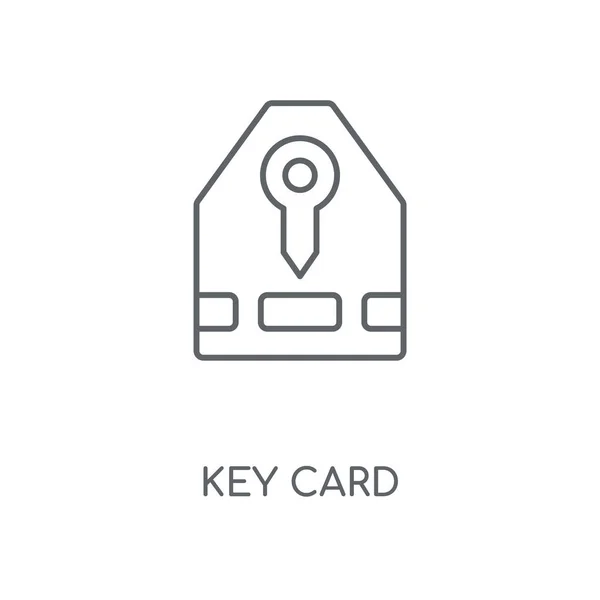 Ícone Linear Cartão Chave Design Símbolo Curso Conceito Cartão Chave — Vetor de Stock