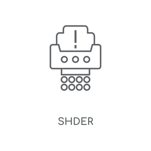 Ícone Linear Shredder Projeto Símbolo Curso Conceito Shredder Elementos Gráficos — Vetor de Stock