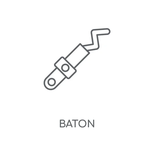 Icono Lineal Bastón Concepto Bastón Diseño Símbolo Carrera Elementos Gráficos — Archivo Imágenes Vectoriales