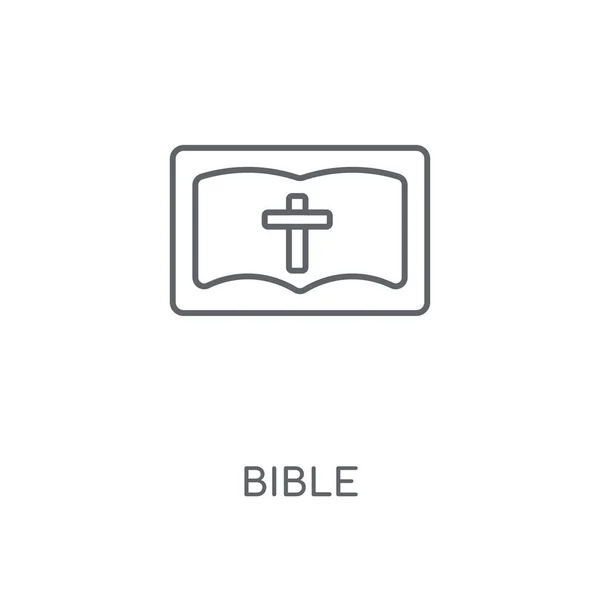 聖書線形アイコン 聖書の概念ストローク シンボル デザイン 薄いグラフィック要素ベクトル イラスト 白い背景 Eps の概要パターン — ストックベクタ