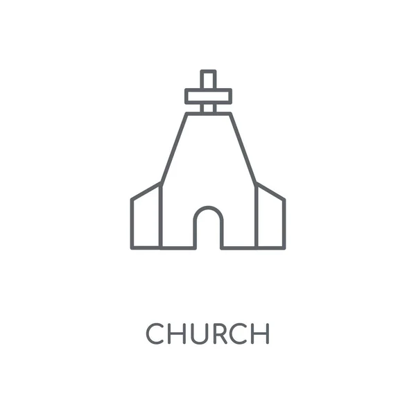 Icône Linéaire Église Concept Église Dessin Symbole Avc Illustration Vectorielle — Image vectorielle