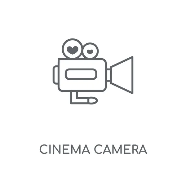 影院相机线性图标 影院相机概念笔画符号设计 薄的图形元素向量例证 在白色背景上的轮廓样式 Eps — 图库矢量图片
