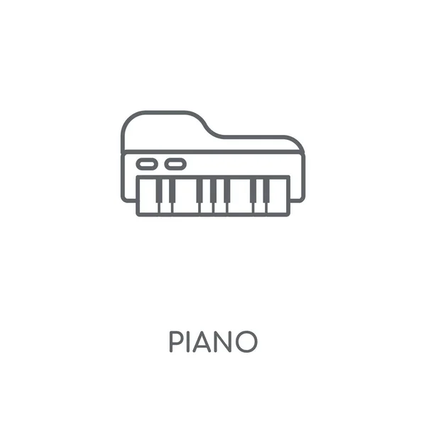 Піаніно Лінійної Ікони Концепція Фортепіано Дизайн Символів Штрихування Тонкі Графічні — стоковий вектор