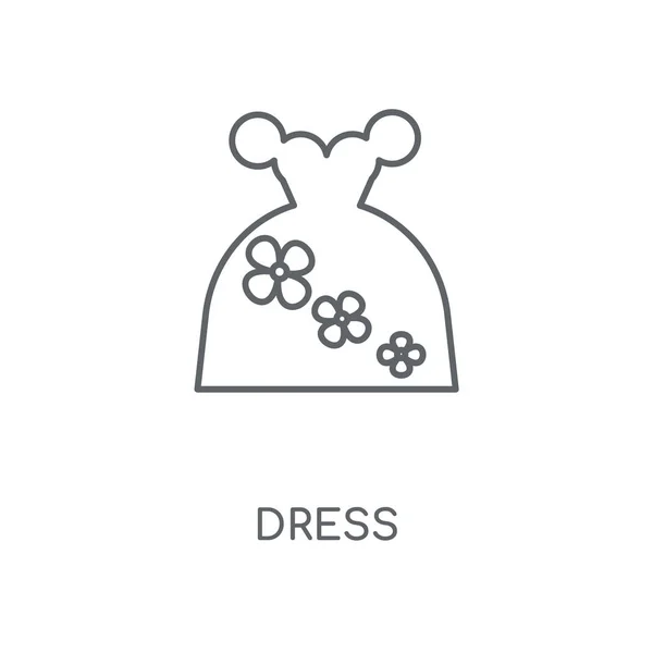 드레스 아이콘입니다 스트로크 디자인 드레스 그래픽 일러스트 Eps — 스톡 벡터