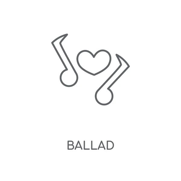 Ballad Lineaire Pictogram Ballad Beroerte Symbool Conceptontwerp Dunne Grafische Elementen — Stockvector