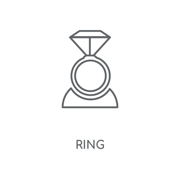 Ring Lineares Symbol Ring Konzept Strich Symbol Design Dünne Grafische — Stockvektor