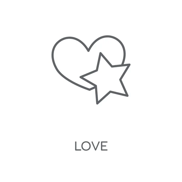 Ikona Liniowej Miłości Kochają Symbol Koncepcja Obrysu Cienkich Elementów Graficznych — Wektor stockowy