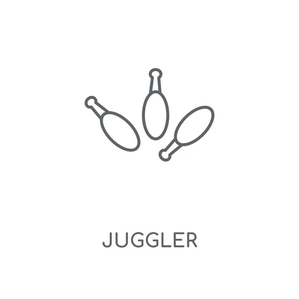 Jongleur Lineare Ikone Jongleur Konzept Strich Symbol Design Dünne Grafische — Stockvektor