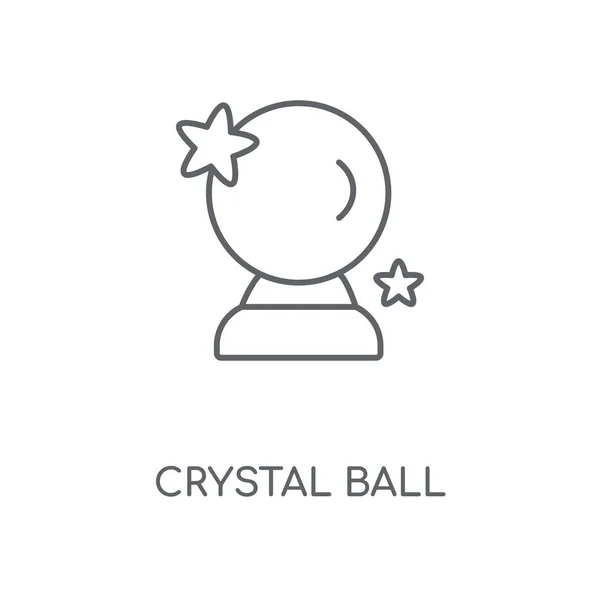 Icono Lineal Bola Cristal Diseño Símbolo Carrera Concepto Bola Cristal — Vector de stock