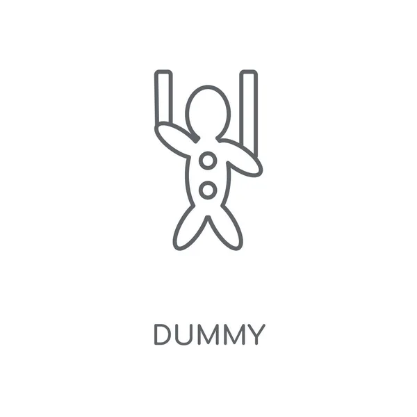 ダミーの線形アイコン ダミー コンセプト ストローク シンボル デザイン 薄いグラフィック要素ベクトル イラスト 白い背景 Eps — ストックベクタ