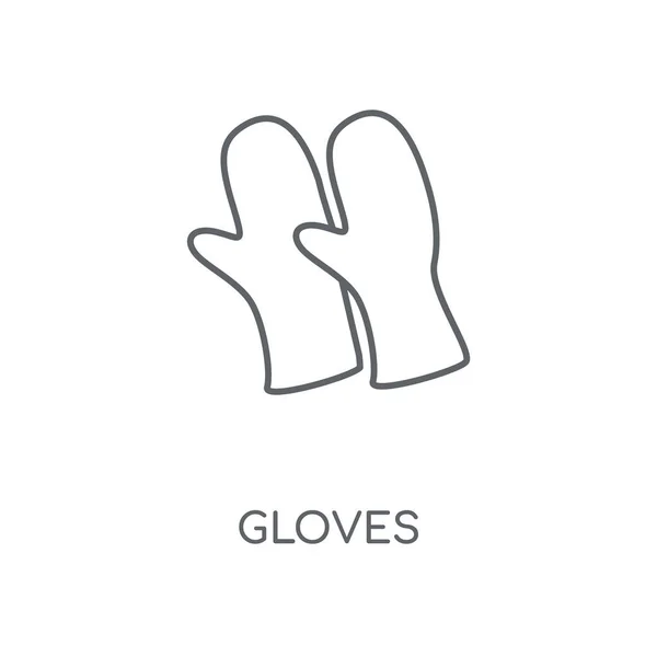 Gloves Linear Icon Gloves Concept Stroke Symbol Design Thin Graphic — Stock Vector