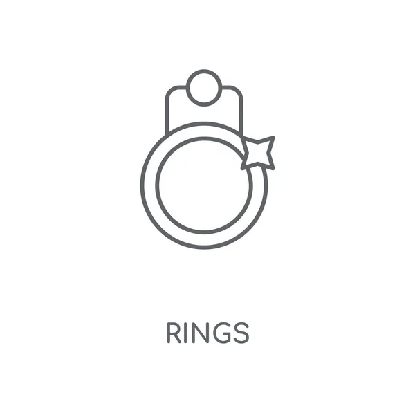 Ringe Lineares Symbol Ringe Konzept Strich Symbol Design Dünne Grafische — Stockvektor