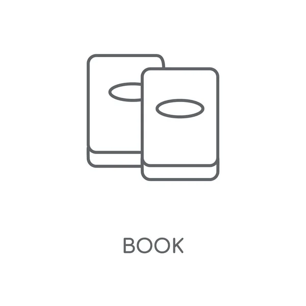 Libro Icono Lineal Diseño Símbolo Carrera Concepto Libro Elementos Gráficos — Vector de stock