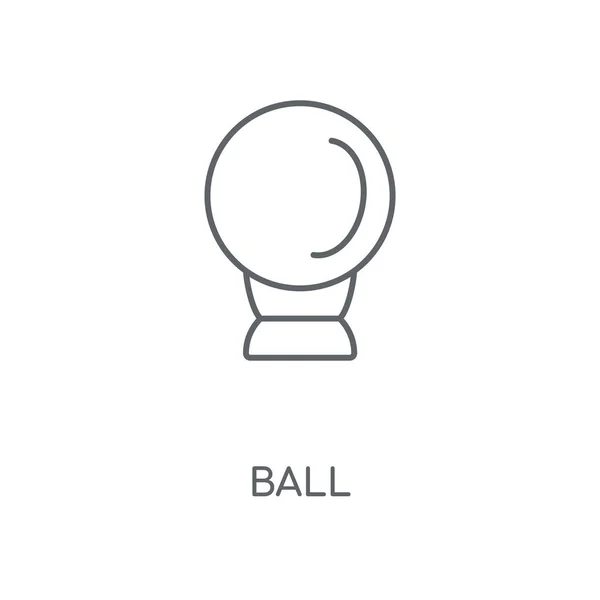 ボールの線形アイコン ボール ストローク シンボル デザインのコンセプト 薄いグラフィック要素ベクトル イラスト 白い背景 Eps の概要パターン — ストックベクタ