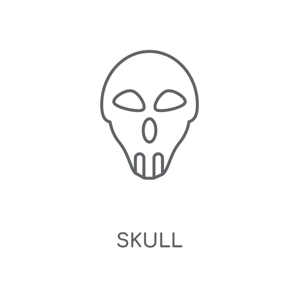 Icono Lineal Del Cráneo Cráneo Concepto Trazo Símbolo Diseño Elementos — Vector de stock