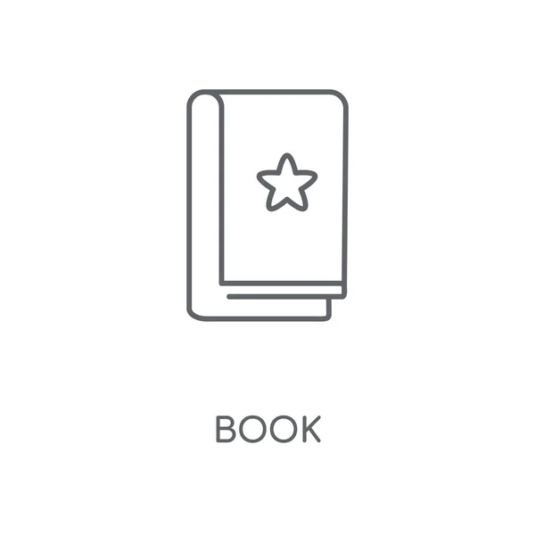 Книжная Линейная Икона Дизайн Символа Концепции Книги Тонкие Графические Элементы — стоковый вектор