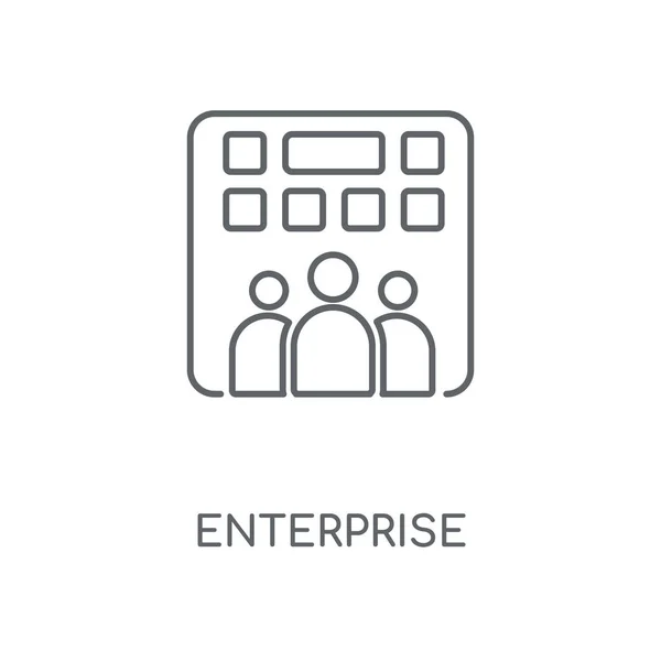 Ícone Linear Enterprise Projeto Símbolo Curso Conceito Empresarial Elementos Gráficos —  Vetores de Stock