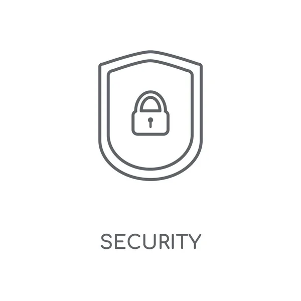 Ikona Liniowej Bezpieczeństwa Zabezpieczeń Koncepcja Symbol Obrysu Cienkich Elementów Graficznych — Wektor stockowy