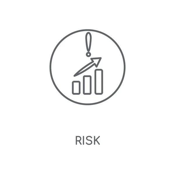 Risk Linear Icon Risk Concept Stroke Symbol Design Thin Graphic — Stock Vector