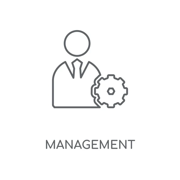 Zarządzanie Ikona Liniowej Zarządzanie Koncepcja Symbol Obrysu Cienkich Elementów Graficznych — Wektor stockowy