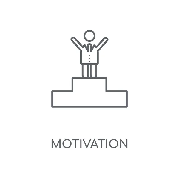 Motivatie Lineaire Pictogram Motivatie Beroerte Symbool Conceptontwerp Dunne Grafische Elementen — Stockvector