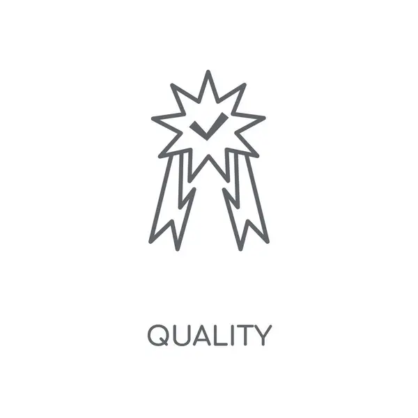 Quality Linear Icon Quality Concept Stroke Symbol Design Thin Graphic — Stock Vector
