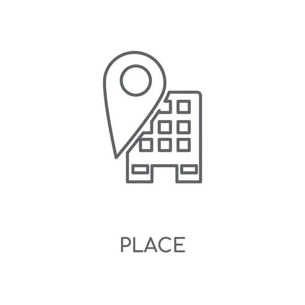 Place Linear Icon Place Concept Stroke Symbol Design Thin Graphic — Stock Vector